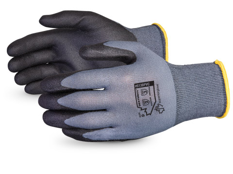 #S13BPVC Superior Glove® Dexterity® 13-gauge Nylon w/ Foamed PVC Palms